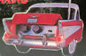 087208435704 Chevrolet Rare Vtg New Nos Banning Red Chevy