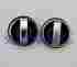330181 Kpi 1968 Corvette Radio Knob And Bezel Set Brand New Volume Tune