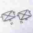 3966575 Gm Corvette Oem Dashboard Speaker Grille Housing Bracket Pair W Speed Nuts 1970-77