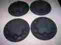 52057746 Ford 94 95 96 97 98 99 00 01 Dodge Ram Van Black Plastic 6 Lug Center Caps