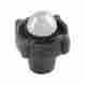 66-12170-1 Eckler S Ford Thunderbird Radio Knob Black With Chrome Split Shaft 1955-57