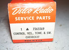 7265569 Control 1955 Volume Switch Tone Corvette Delco Nos Original 55