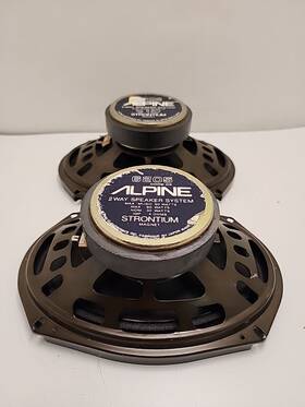 6205 Alpine Vintage 6x9 4 Ohm Car Speakers 90 Watts 2 Way Strontium Magnet Work