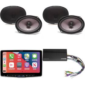 Ilx-f511 Alpine 840425847862 Multimedia Receiver 2 Pairs 6x9 Coax Speakers