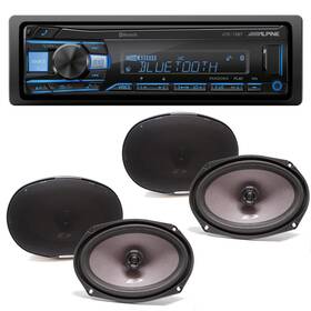 Alpinebdl220315-02-uob-k Alpine Ute-73bt Bluetooth Receiver With 6x9 Inch Coax Speakers