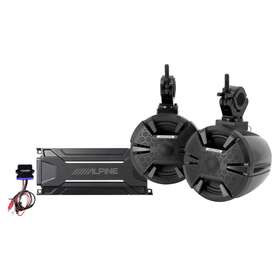 Pss-sx01 Alpine 6-1/2 Inch 2-way Mid Bass Drivers 4-channel Amplifier