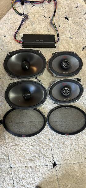 R-s68 Alpine Rs68 Car Audio Type R Series Speakers 6x8 Inch With Ktp 445a Amp