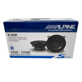 S-s50 Alpine 5-1/4 Inch Coaxial 2-way Speaker System 55w Rms 170w Peak Power