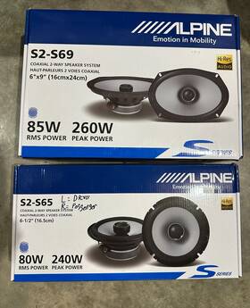 S2-s69 Alpine S2-65 And Car Speakers