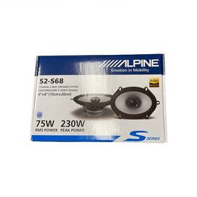 S2-s68 Alpine S-series 6x8 Inch 2-way Speakers 75w Rms 4 Ohm Car Audio Pair