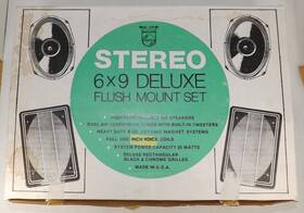 Asp-69 Amperex Nos Vintage Philips 6 Inch X 9 Stereo Speaker Flush Mount Set Made In Usa