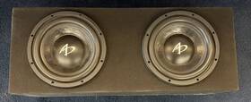 C57005638 Audio Dynamics Ad1410d4 Pair Of 10 Inch Subs In Ported Box Tested