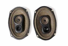 Try-32 Audiovox 6x9 3-way Speakers Pair 120w Pulled From Fox Body 90 Ford Mustang Lx