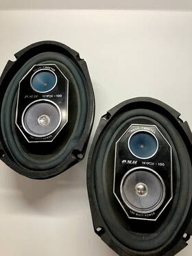 Tryvox-100 Audiovox Vintage Car 100 Watt High Power 3 Way Speakers - Pair
