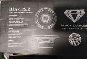 Dia5252 Black Diamond 5.25 Inch Coaxial Speaker Pair - 2-way 4-ohm 120 Watts Peak