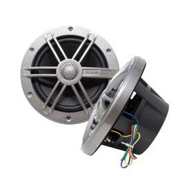 X65s-uob Bluave X65s Rgb Led 6.5 Inch Marine Coaxial Speakers Silver Grills Pair - Used
