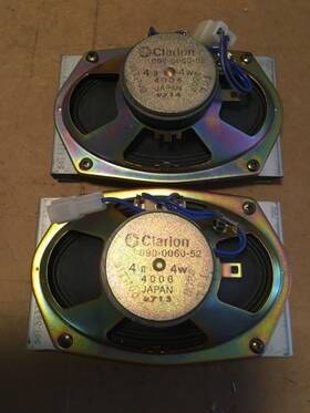 090-0060-52 Clarion Used Pair Oem Car Stereo 4 Inch X6 Speakers