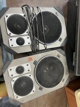 Sk-99 Clarion 3 Way Hi Fidelity Stereo Speakers Lot Of 2 Made In Japan Tested