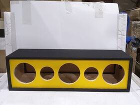 Deejay Led 816794025972 10 Inch 3 Horns 2 Tweeters Side Speaker Enclosure Yellow