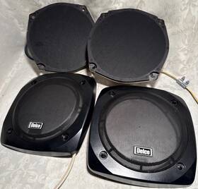 16056484 Delco Electronics 2 6 Inch 4 Ohm Felt Covered Speakers With Covers And Hardware Car Van