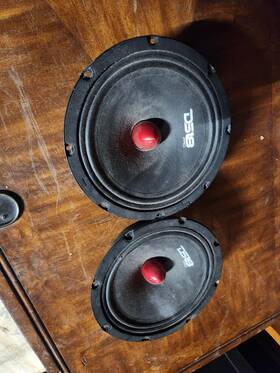 Ds18 663593065513 Pro-gm8b 8 Inch Car Speakers Midrange With Red Aluminum Bullet 580w Lot 2 Pair