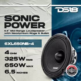 6xl650nb-4 Ds18 Pro 6.5 Inch Neodymium Midrange Car Loud Speaker Bullet 650w 4-ohm