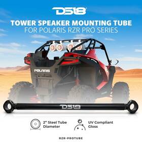 Ds18 810097265929 Polaris Pro Rear Mounting Tube For Atv Utv Tower Speakers Black Rzr-protube
