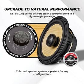Dxq6.5cx Ds18 6.5 Inch 2-way Coaxial Speakers Yellow Straw Composite Foam Cones Pair
