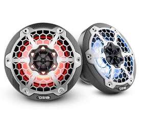 Cf-65 Ds18 Pro-dkh1x Hydro 6.5 Inch 2-way Marine Speakers With Rgb Led Lights 375w -