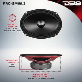 Prosm692 Ds18 Pro-sm69.2 Pro-sm692 6x9 Shallow Water Resistant Mid-range Bass Loudspeaker Speaker