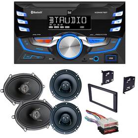 Xdm27bt Dual Electronics/cerwin-vega Xed62 Am/fm Radio Car Stereo And Speakers Set For 1987-1993 Ford Mustang