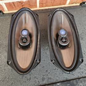 Sa8405 Eclipse Vtg Old-school Fujitsu Ten 4x10 Inch 3-way Coaxial Speakers - Tested