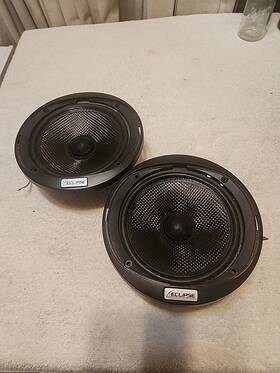 Sp6510 Eclipse 6-1/2 Inch Point Source Speakers Old School Used Tested. Rare