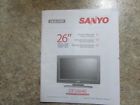 Dp26640 F 8412 Sanyo Tv Model Instructions Owners Manual Book Original