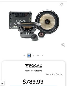 Focal 191561737853 Ps165fxe Flax Evo Series 16.5 Cm 6.5 Inch 2-way Component Speaker Set 160 W