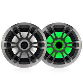 010-02080-20 Fusion Entertainment 6.5 Inch Marine Speakers With Leds - Pair Grey Open Box