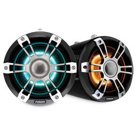 010-02437-00 Fusion Entertainment 8.8ftft Sports Grille Tower Speaker With Leds - Pair Grey Chrome