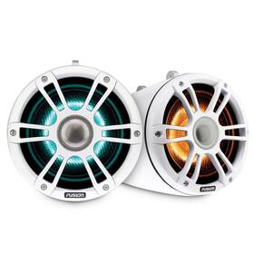 010-02439-01 Fusion Entertainment Sg-flt772spw 7.7ftft Sports Grille White Tower Speakers With Leds - Pair