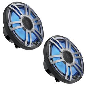 Hertz 018823139304 Hmx 6.5 S-ld-g - Inch 4-ohm Coaxial Marine Speakers With Rgb Leds Gray