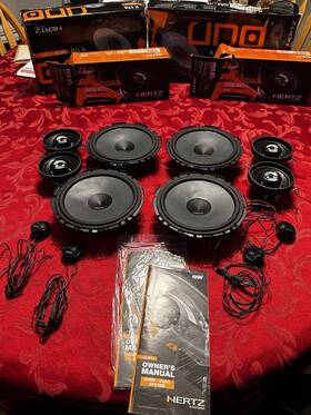 K170 Hertz 2 280w 6.75 Inch Uno Component Speakers Pairs 3.5 Coax Pair