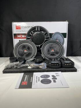 Hcm-65 Hyanka Black 6.5 Car Audio Component Speaker System With User Manual
