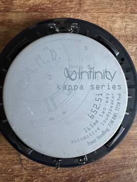 Infinity 652.5 Kappa 652.5i 6-3/4 Inch 2-way Speakers For Car Audio - Set Of 2