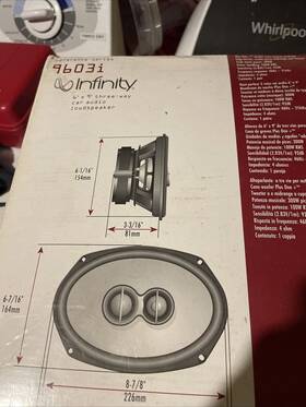9603i Infinity Reference Series 6x9 Speakers In Original Box Work Excellent