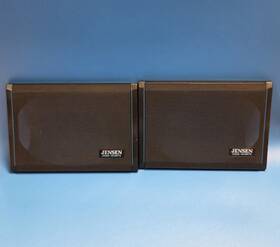 086-20058 Jensen Jtx320 140 Watts Car Speaker Covers Plastic Metal Blue Black 9x6