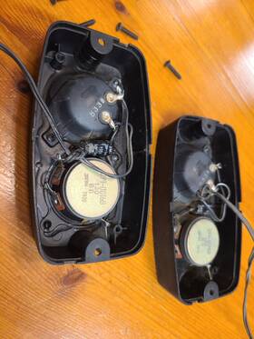 57m0100 Jensen Vintage Pemcor Usa 2-way Classic Car Speakers Small Surface Mount Working