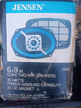 C-9740 Jensen Vintage Coaxial 2-way 6x9 Car Speakers Old School New Open Box