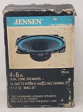J1435 Jensen Pair Vintage 4x6 Inch Speaker Old-school 1980s In Box Needs Refoaming
