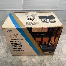 My-5007 Jensen Triaxial Mag-20 Car Stereo Speakers 6 X 9 3-way Hifi With Box Manual Vtg