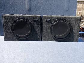 9901 Kenwood Pair Of Vintage Ksc Enclosed Car 3 Way Speaker Tested Working