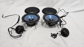 Kfc-p502 Kenwood 5.25 Inch Component Car Speakers Set With Tweeters Grilles Untested